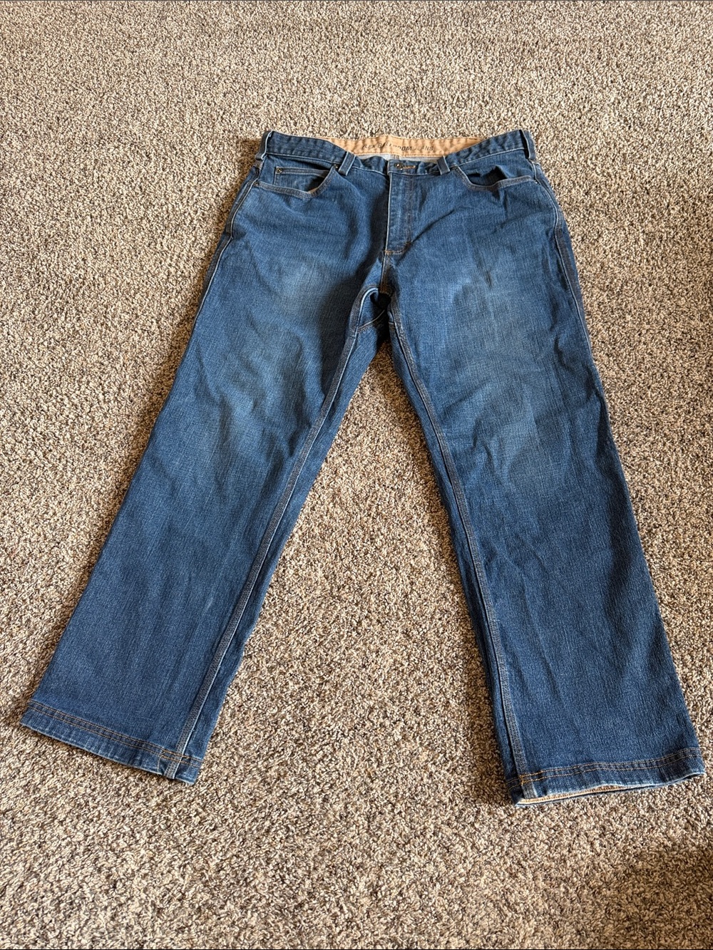 Duluth Trading Flex Ballroom Jeans Relaxed Fit Denim Size 38x30